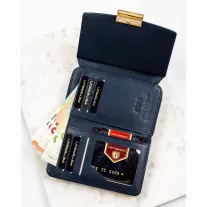 Peterson női műbőr pénztárca PTN 0015-F – kék