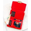 Peterson női műbőr pénztárca PTN 0015-LAK – piros