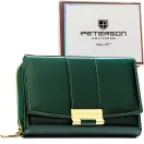 Peterson női műbőr pénztárca PTN 0015-LAK – zöld