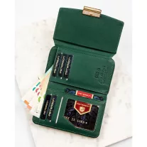 Peterson női műbőr pénztárca PTN 0015-LAK – zöld