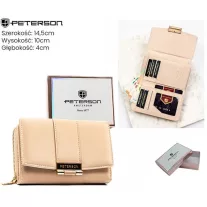 Peterson női műbőr pénztárca PTN 0015-THU – bézs