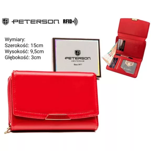 Peterson női műbőr pénztárca PTN 001-BH Peterson női műbőr pénztárca PTN 001-BH