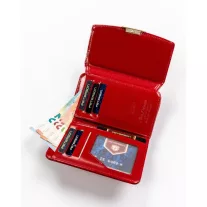 Peterson női műbőr pénztárca PTN 001-LAK – piros