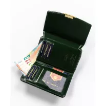 Peterson női műbőr pénztárca PTN 001-LAK – zöld
