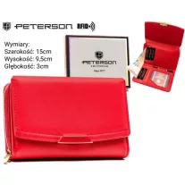 Peterson női műbőr pénztárca PTN 001-SAF