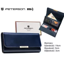 Peterson női műbőr pénztárca PTN 006-F73 – kék