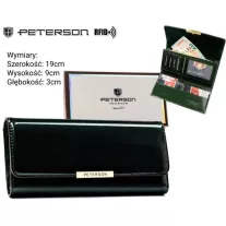 Peterson női műbőr pénztárca PTN 006-LAK – zöld