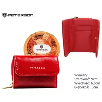 Peterson női műbőr pénztárca PTN 011-F-PUS – piros