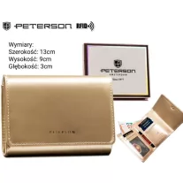 Peterson női műbőr pénztárca PTN 013 – arany