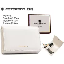 Peterson női műbőr pénztárca PTN 013 – fehér