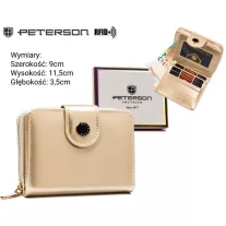Peterson női műbőr pénztárca PTN 014 – arany