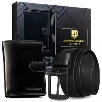   Peterson férfi pénztárca ajándékszett PTN 1549L-125-HK-BW