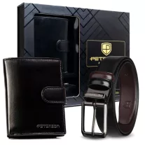   Peterson férfi pénztárca ajándékszett PTN 1549L-125-LK-BW