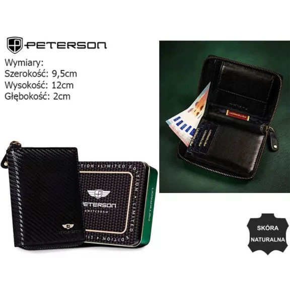 Peterson férfi bőr pénztárca PTN 1565-CA Peterson férfi bőr pénztárca PTN 1565-CA