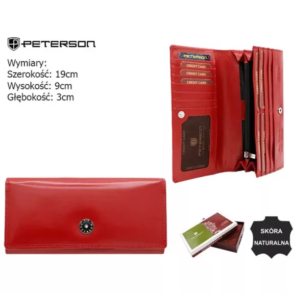 Peterson női bőr pénztárca PTN 1680133-NGV Peterson női bőr pénztárca PTN 1680133-NGV