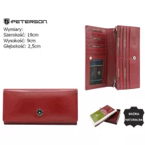 Peterson női bőr pénztárca PTN 1680133-TVT – piros