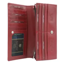 Peterson női bőr pénztárca PTN 1680133-TVT – piros
