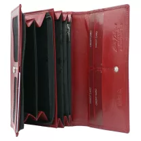 Peterson női bőr pénztárca PTN 1680144-TVT – piros