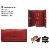 Peterson női bőr pénztárca PTN 1680166-9-TVT – piros