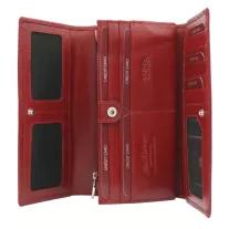 Peterson női bőr pénztárca PTN 1680166-9-TVT – piros