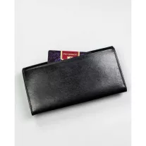 Peterson női bőr pénztárca PTN 1680166-TVT – fekete