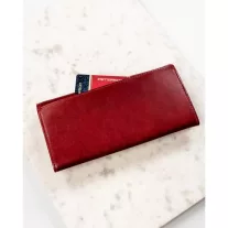 Peterson női bőr pénztárca PTN 1680166-TVT – piros