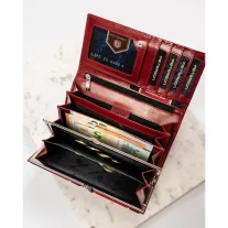 Peterson női bőr pénztárca PTN 1680166-TVT – piros