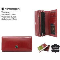 Peterson női bőr pénztárca PTN 1680177-TVT – piros
