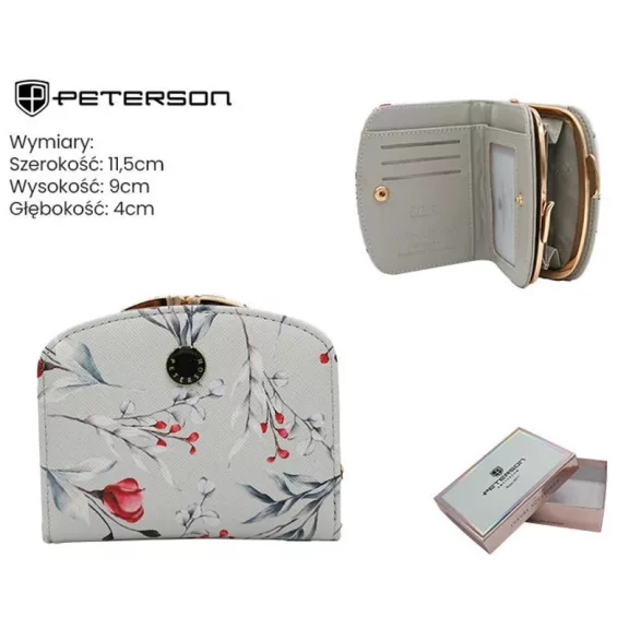 Peterson női műbőr pénztárca PTN 1830-F8 – kék Peterson női műbőr pénztárca PTN 1830-F8 – kék