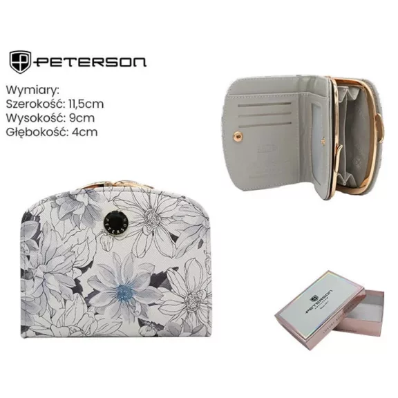 Peterson női műbőr pénztárca PTN 1830-F8 – szürke Peterson női műbőr pénztárca PTN 1830-F8 – szürke