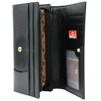 Peterson Női Bőr Pénztárca Ptn 1N-409-6709 Black-Red