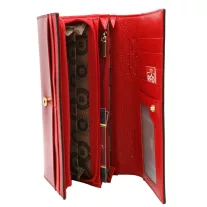 Peterson Női Bőr Pénztárca Ptn 1N-409-6716 Red-Black