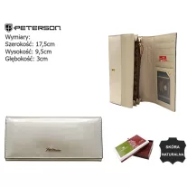 Peterson női bőr pénztárca PTN 1N-411 – bézs