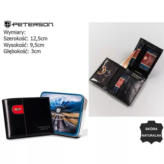 Peterson férfi bőr pénztárca PTN 22301-VT-E Peterson férfi bőr pénztárca PTN 22301-VT-E