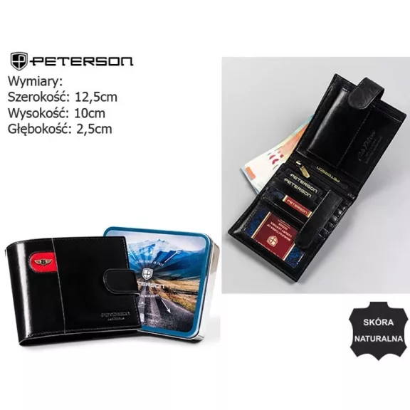 Peterson férfi bőr pénztárca PTN 22305L-VT-E Peterson férfi bőr pénztárca PTN 22305L-VT-E