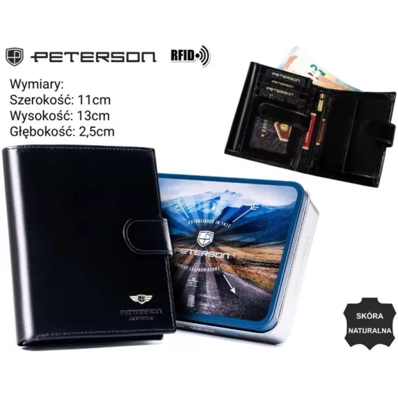 Peterson férfi bőr pénztárca PTN 22307L-VT Peterson férfi bőr pénztárca PTN 22307L-VT