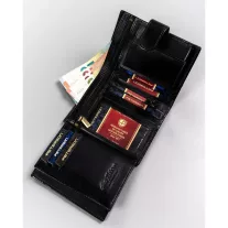 Peterson férfi bőr pénztárca PTN 22308L-VT – fekete