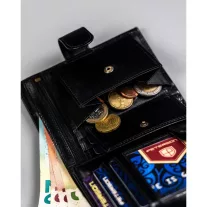 Peterson férfi bőr pénztárca PTN 22308L-VT – fekete