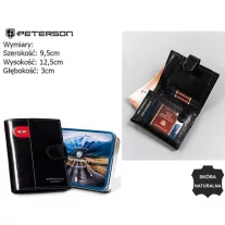 Peterson férfi bőr pénztárca PTN 22308L-VT-E