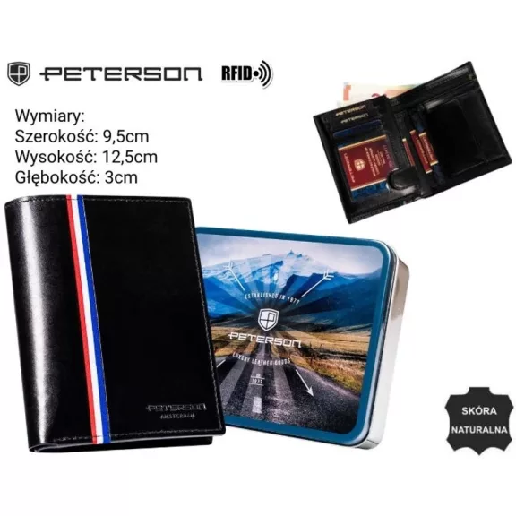 Peterson férfi bőr pénztárca PTN 22308-VT-A Peterson férfi bőr pénztárca PTN 22308-VT-A