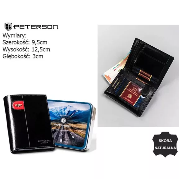 Peterson férfi bőr pénztárca PTN 22308-VT-E Peterson férfi bőr pénztárca PTN 22308-VT-E