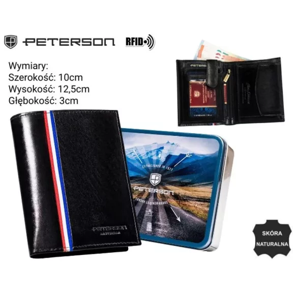 Peterson férfi bőr pénztárca PTN 22309-VT-A Peterson férfi bőr pénztárca PTN 22309-VT-A