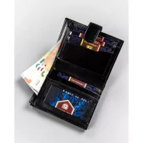 Peterson férfi bőr pénztárca PTN 22310L-VT – fekete