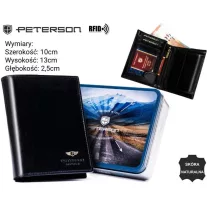 Peterson férfi bőr pénztárca PTN 22311-VT – fekete