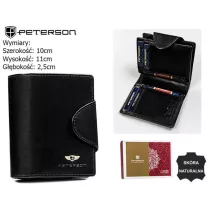 Peterson női bőr pénztárca PTN 2517-BO – fekete