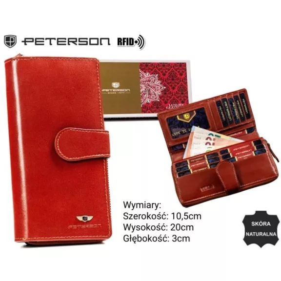 Peterson női bőr pénztárca PTN 2519-BO – barna Peterson női bőr pénztárca PTN 2519-BO – barna