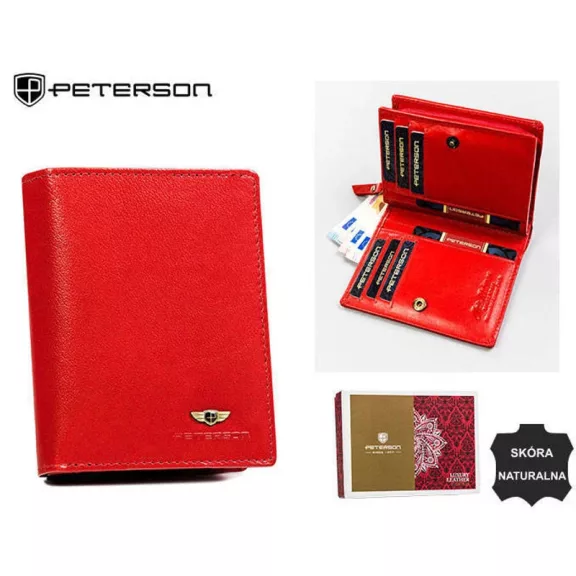 Peterson Női Bőr Pénztárca 2549-Bo-1833 R Peterson Női Bőr Pénztárca 2549-Bo-1833 R