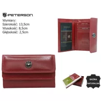 Peterson női bőr pénztárca PTN 27074-TVT – piros
