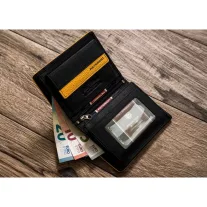 Peterson férfi bőr pénztárca PTN 302.03 – fekete