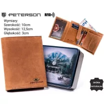 Peterson férfi bőr pénztárca PTN 303 2-1-5
